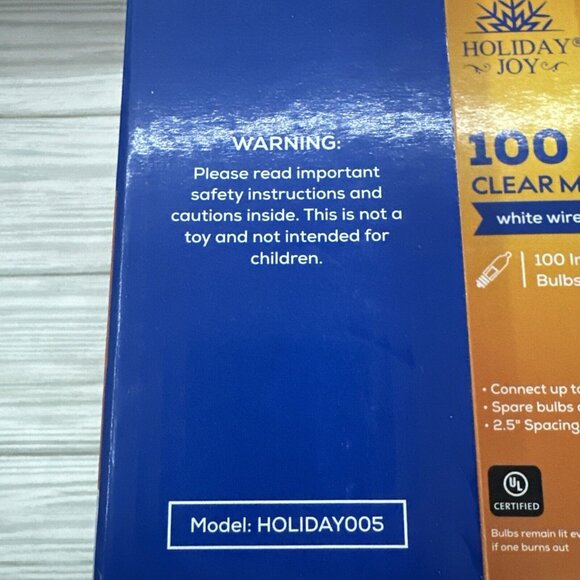 Holiday Joy 100 clear mini lights white wire incandescent 21.5 Feet NEW set of 2 - Picture 5 of 6